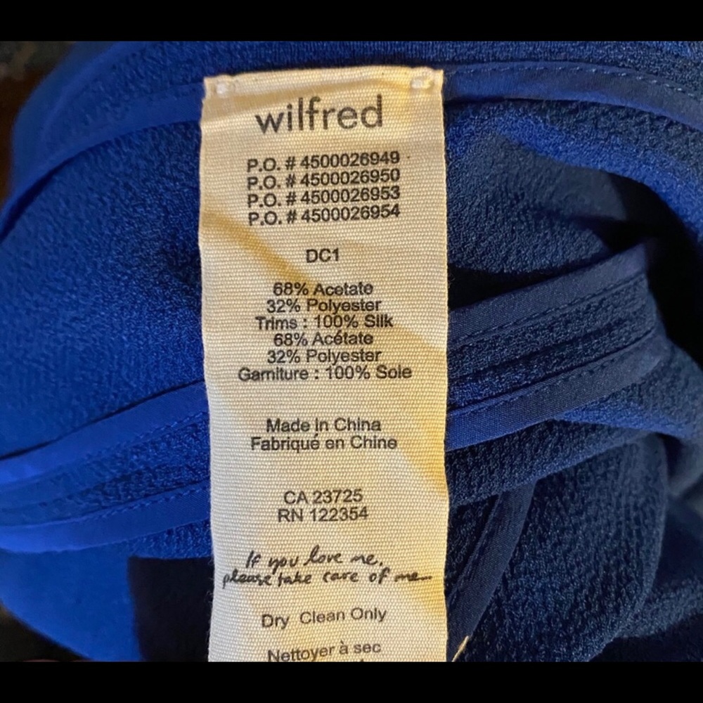 as new EUC Aritzia Wilfred Chevalier short cobalt blue jacket blazer 2 4 XXS XS - Picture 4 of 4